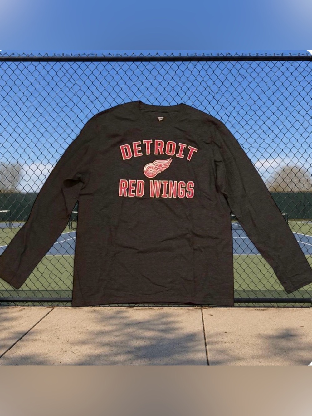 Fanatics Detroit Red Wings Long Sleeve Shirt - Black & Red